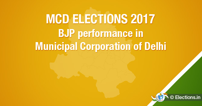 BJP performance in Municipal Corporation of Delhi