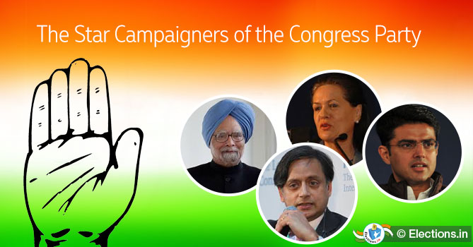 The star campaigners of the Congress Party