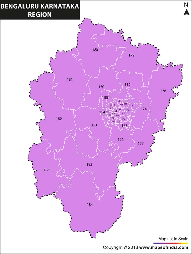 Bengaluru Karnataka Region Map