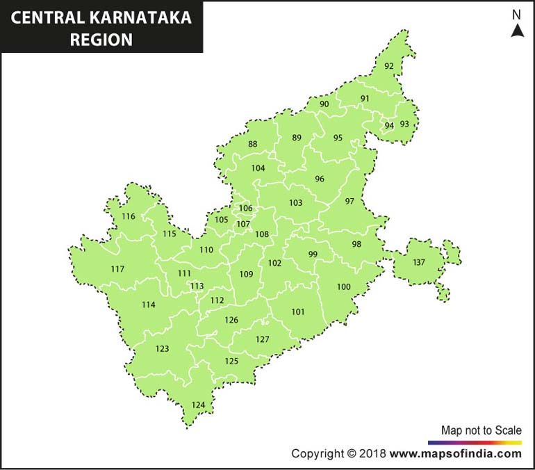 Central Karnataka Region Map