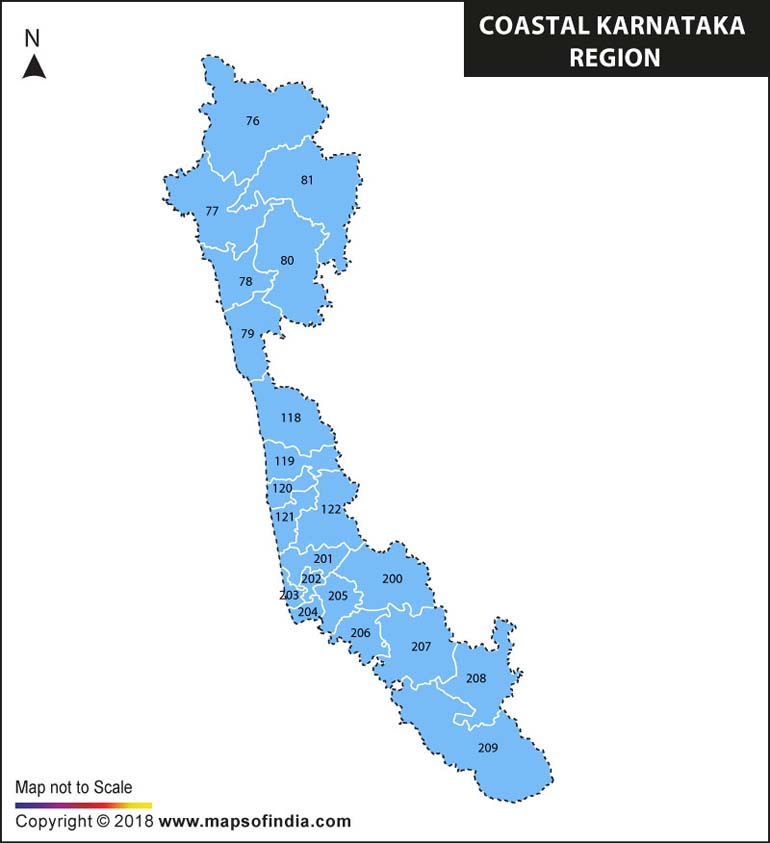 Coastal Karnataka Region Map