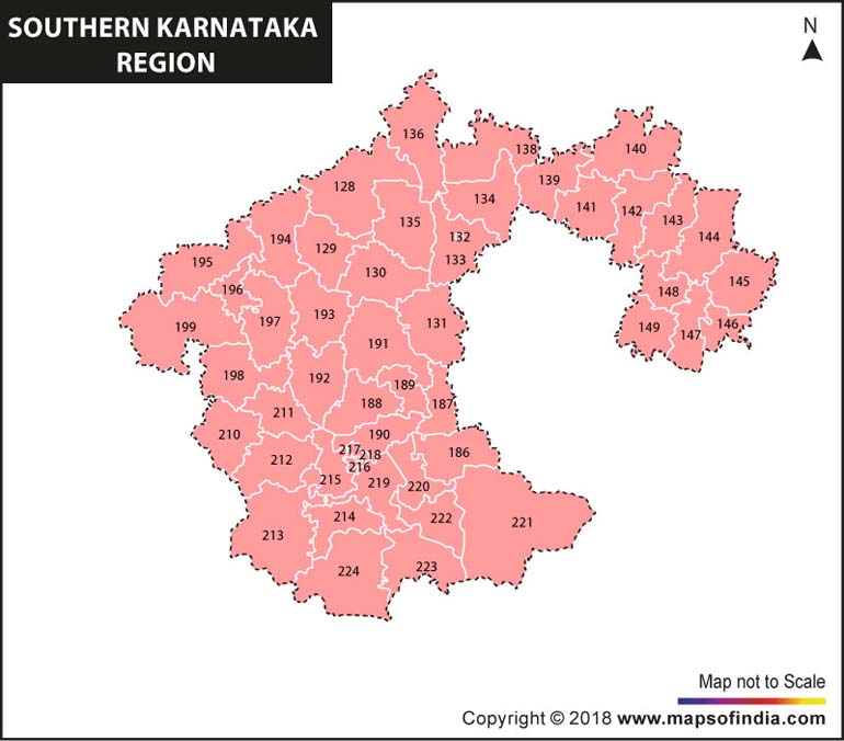 Southern Karnataka Region Map