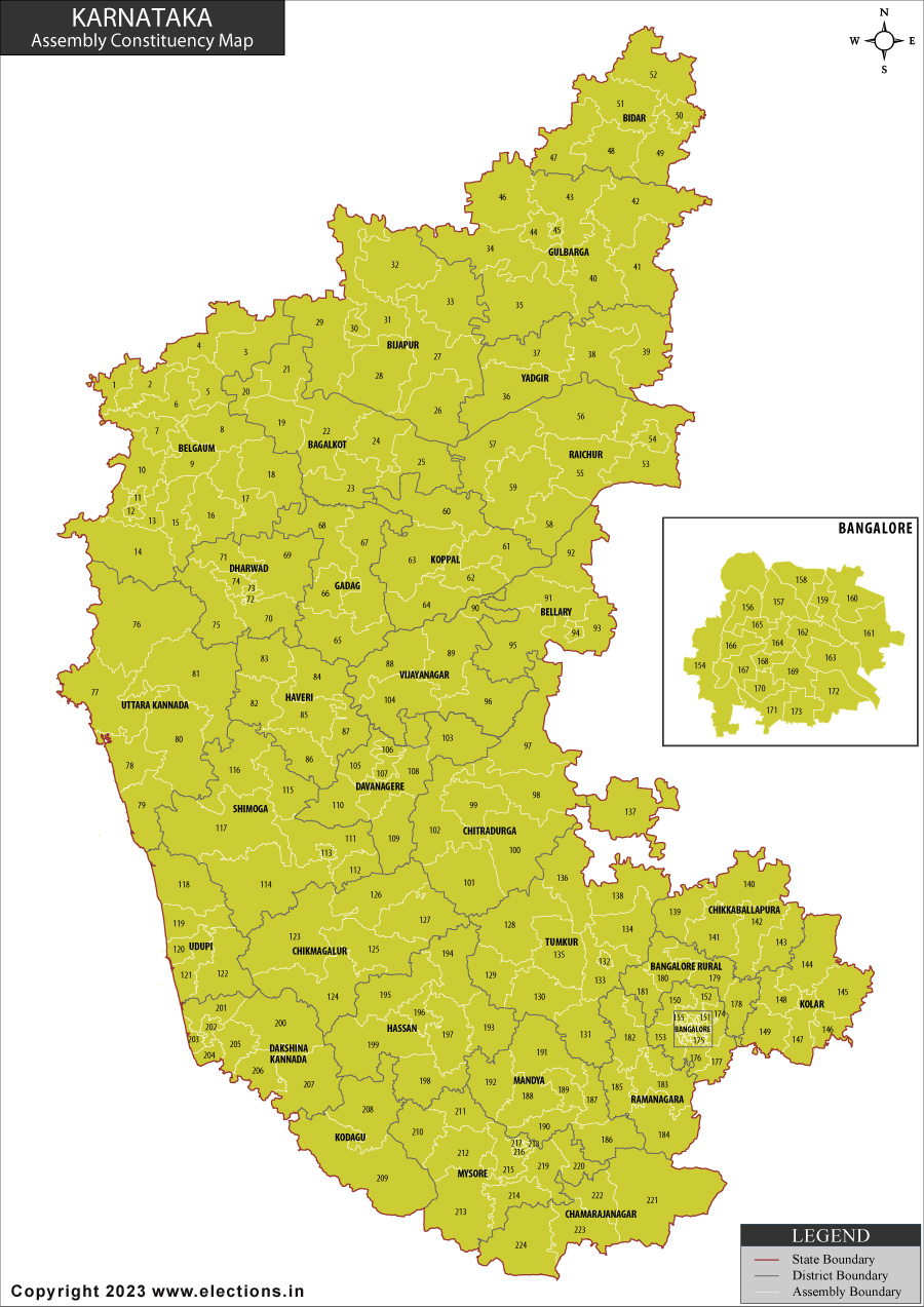 Karnataka Assembly (Vidhan Sabha) Election 2023 - Results & Party ...